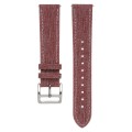 20mm Universal Denim Leather Buckle Watch Band(Red)