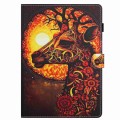 For Huawei MatePad T 10s / T 10 Painted Pattern Stitching Leather Tablet Case(Flower Deer)