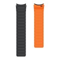 For Samsung Galaxy Watch 6 / 5 / 4 Magnetic Loop Silicone Watch Band(Black Orange)