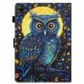 For Lenovo Tab M10 3rd Gen Painted Pattern Stitching Smart Leather Tablet Case(Moonlight Eagle)