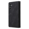 For Samsung Galaxy A15 5G Multifunctional Frosted Zipper Wallet Leather Phone Case(Black)