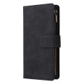 For Samsung Galaxy S24 Ultra 5G Multifunctional Frosted Zipper Wallet Leather Phone Case(Black)
