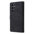 For Samsung Galaxy S24 Ultra 5G Multifunctional Frosted Zipper Wallet Leather Phone Case(Black)