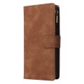 For Samsung Galaxy A05 Multifunctional Frosted Zipper Wallet Leather Phone Case(Brown)