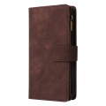 For Xiaomi Redmi Note 13 Pro+ Multifunctional Frosted Zipper Wallet Leather Phone Case(Coffee)