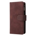 For Xiaomi Redmi Note 13 Pro 5G Multifunctional Frosted Zipper Wallet Leather Phone Case(Coffee)