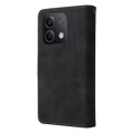 For Xiaomi Redmi Note 13 5G Multifunctional Frosted Zipper Wallet Leather Phone Case(Black)