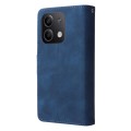 For Xiaomi Redmi Note 13 5G Multifunctional Frosted Zipper Wallet Leather Phone Case(Blue)