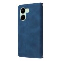 For Xiaomi Redmi 13C 4G Global Multifunctional Frosted Zipper Wallet Leather Phone Case(Blue)