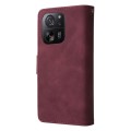 For Xiaomi 13T / 13T Pro Multifunctional Frosted Zipper Wallet Leather Phone Case(Wine Red)