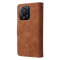 For Xiaomi 13T / 13T Pro Multifunctional Frosted Zipper Wallet Leather Phone Case(Brown)
