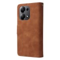 For Xiaomi Redmi Note 13 Pro 4G Multifunctional Frosted Zipper Wallet Leather Phone Case(Brown)