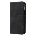 For Xiaomi Redmi Note 13 4G Multifunctional Frosted Zipper Wallet Leather Phone Case(Black)