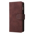 For Xiaomi Redmi Note 13 4G Multifunctional Frosted Zipper Wallet Leather Phone Case(Coffee)