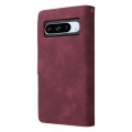 For Google Pixel 8a Multifunctional Multi-Card Wallet Phone Leather Case(Wine Red)
