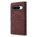 For Google Pixel 8a Multifunctional Multi-Card Wallet Phone Leather Case(Coffee)