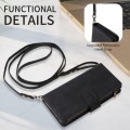 For Samsung Galaxy S23 FE 5G Crossbody Multi-card Slot Wallet Zipper Leather Phone Case(Black)
