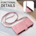 For Samsung Galaxy S23 FE 5G Crossbody Multi-card Slot Wallet Zipper Leather Phone Case(Pink)