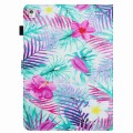 For Samsung Galaxy Tab A7 2020 T500 Painted Pattern Stitching Smart Leather Tablet Case(Bougainville