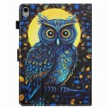 For iPad 10th Gen 10.9 2022 Painted Pattern Stitching Smart Leather Tablet Case(Moonlight Eagle)