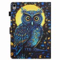 For iPad mini 6 Painted Pattern Stitching Smart Leather Tablet Case(Moonlight Eagle)