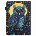 For iPad mini 5 / 4 / 3 / 2 / 1 Painted Pattern Stitching Smart Leather Tablet Case(Moonlight Eagle)