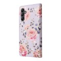 For Samsung Galaxy A15 5G Bronzing Painting RFID Leather Case(Pastoral Rose)