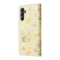 For Samsung Galaxy A15 5G Bronzing Painting RFID Leather Case(Yellow Daisy)