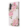 For Samsung Galaxy A15 5G Bronzing Painting RFID Leather Case(Rose Flower)