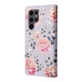 For Samsung Galaxy S24 Ultra 5G Bronzing Painting RFID Leather Case(Pastoral Rose)