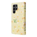 For Samsung Galaxy S24 Ultra 5G Bronzing Painting RFID Leather Case(Yellow Daisy)