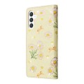 For Samsung Galaxy S24+ 5G Bronzing Painting RFID Leather Case(Yellow Daisy)