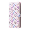 For Samsung Galaxy S24+ 5G Bronzing Painting RFID Leather Case(Pansies)