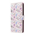 For Samsung Galaxy A05 Bronzing Painting RFID Leather Case(Pansies)