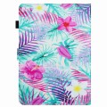 For Amazon Kindle 11th 2022 Painted Pattern Stitching Smart Leather Tablet Case(Bougainvillea)