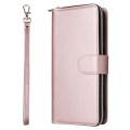 For Samsung Galaxy S24+ 5G 9-Card Slots Zipper Wallet Bag Leather Phone Case(Rose Gold)