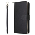 For Samsung Galaxy S24 5G 9-Card Slots Zipper Wallet Bag Leather Phone Case(Black)