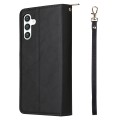For Samsung Galaxy S24 5G 9-Card Slots Zipper Wallet Bag Leather Phone Case(Black)