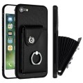 For iPhone SE 2022 / 2020 / 8 / 7 Organ Card Bag Ring Holder Phone Case(Black)