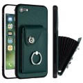 For iPhone SE 2022 / 2020 / 8 / 7 Organ Card Bag Ring Holder Phone Case(Green)