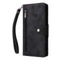For Xiaomi Redmi Note 13 Pro 5G Rivet Buckle 9 Cards Three Fold Leather Phone Case(Black)