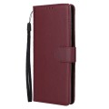 For Samsung Galaxy S24 Ultra 5G 3-Card Slots Multifunctional Leather Phone Case(Wine Red)