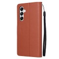 For Samsung Galaxy A05s 3-Card Slots Multifunctional Leather Phone Case(Brown)