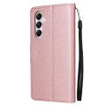 For Samsung Galaxy A05s 3-Card Slots Multifunctional Leather Phone Case(Rose Gold)