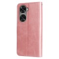For Huawei nova 11 SE Fashion Calf Texture Zipper Leather Phone Case(Rose Gold)