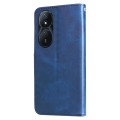 For Honor Play 50 Plus Fashion Calf Texture Zipper Leather Phone Case(Blue)