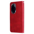 For Honor 100 Pro Fashion Calf Texture Zipper Leather Phone Case(Red)