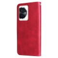 For Honor 100 Fashion Calf Texture Zipper Leather Phone Case(Red)