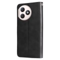 For Honor X50i+ Fashion Calf Texture Zipper Leather Phone Case(Black)