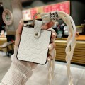 For Samsung Galaxy Z Flip5 5G Impression Camellia Pattern Protective Phone Case with Diamond Ring Lo